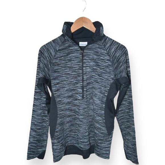 COLUMBIA Running Top Half Zip Track Jacket Moisture Wick Active Teal Medium - Picture 7 of 11